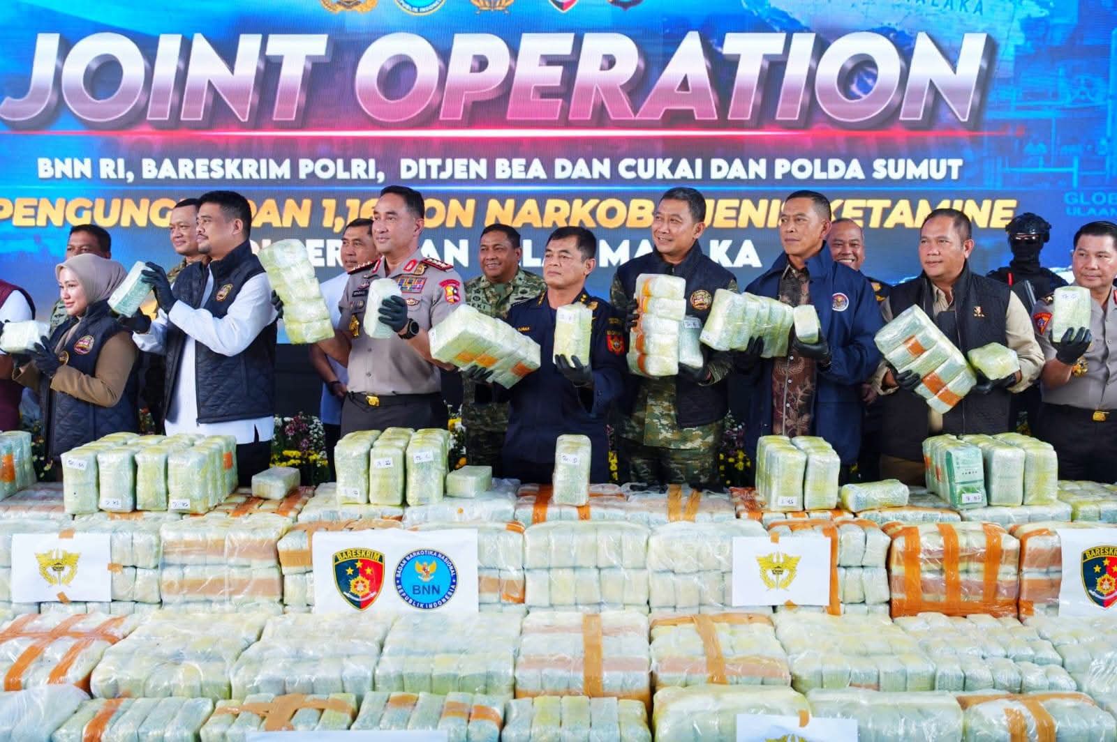 Kapal Tanker MT Global 168 Diduga Selundupkan 1,16 Ton Ketamin, Kapolri Pimpin Rilis di Belawan