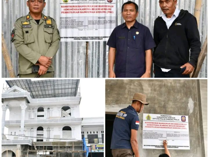 26 Bangunan di Samosir Disegel – Pemkab Samosir Tempel Stiker Larangan, Tak Miliki PBG