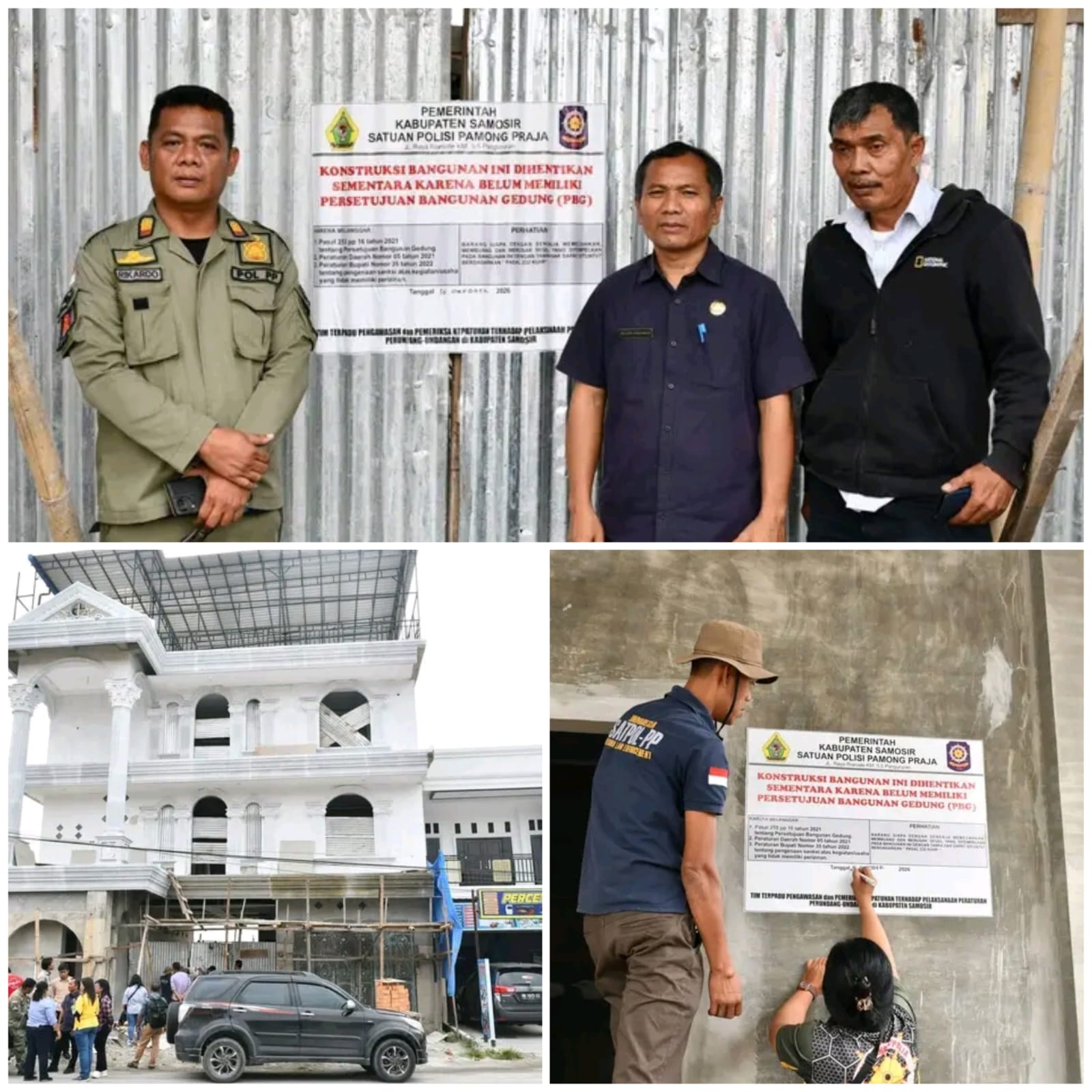 26 Bangunan di Samosir Disegel – Pemkab Samosir Tempel Stiker Larangan, Tak Miliki PBG