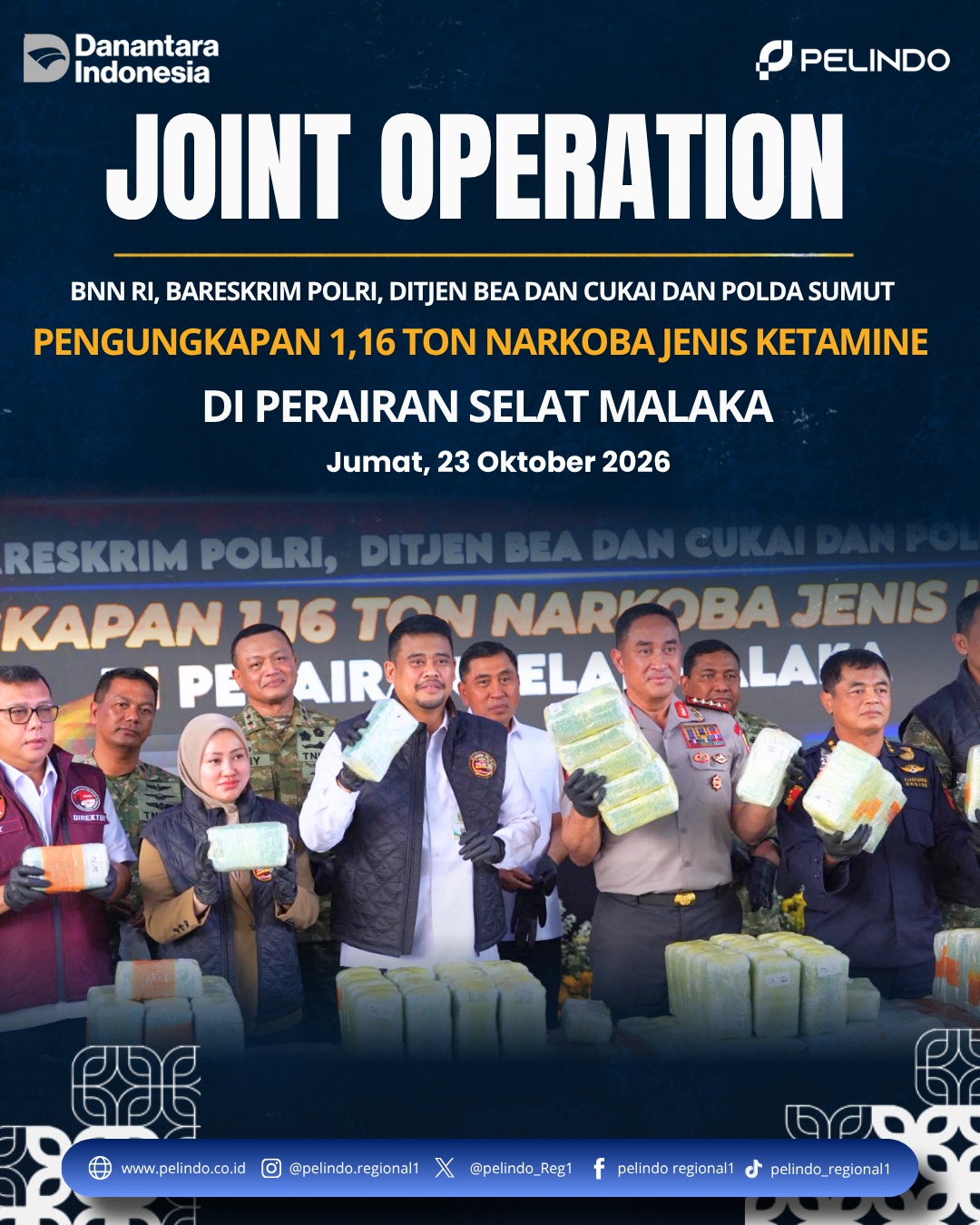 Pelabuhan Belawan Jadi Pusat Pengungkapan Kasus 1,16 Ton Ketamin, Pelindo Perkuat Sinergi Pemberantasan Narkotika