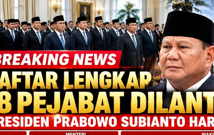 Prabowo Rombak Kabinet, 18 Pejabat Dilantik: Suyudi Jadi Kapolri, Listyo Sigit Masuk Istana