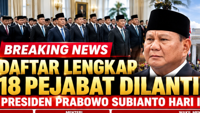 Prabowo Rombak Kabinet, 18 Pejabat Dilantik: Suyudi Jadi Kapolri, Listyo Sigit Masuk Istana