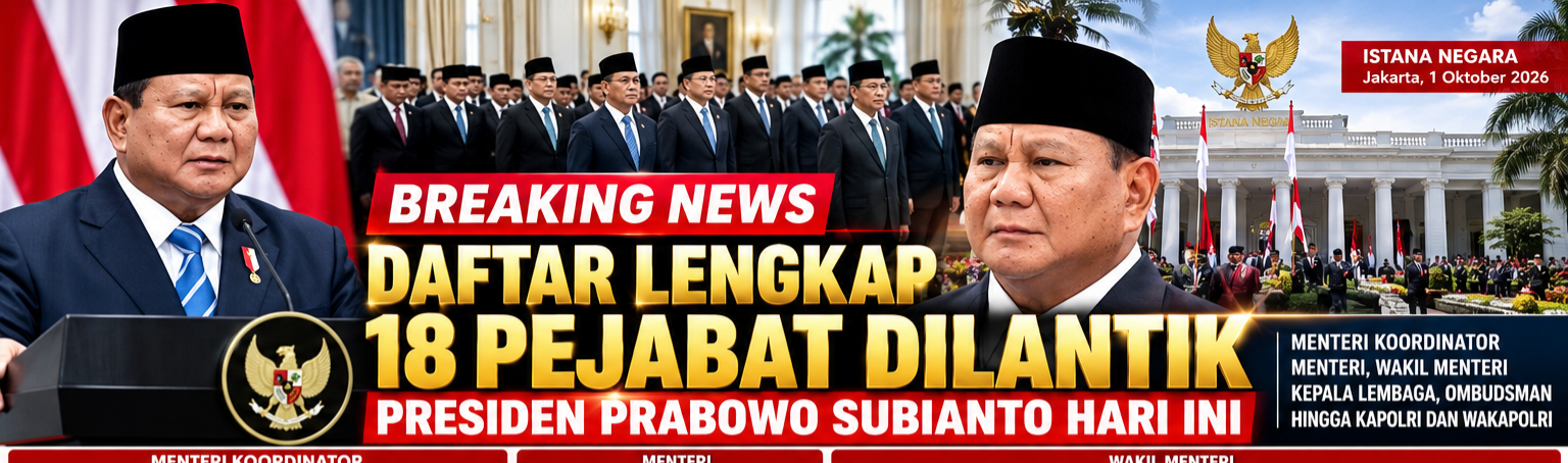 Prabowo Rombak Kabinet, 18 Pejabat Dilantik: Suyudi Jadi Kapolri, Listyo Sigit Masuk Istana