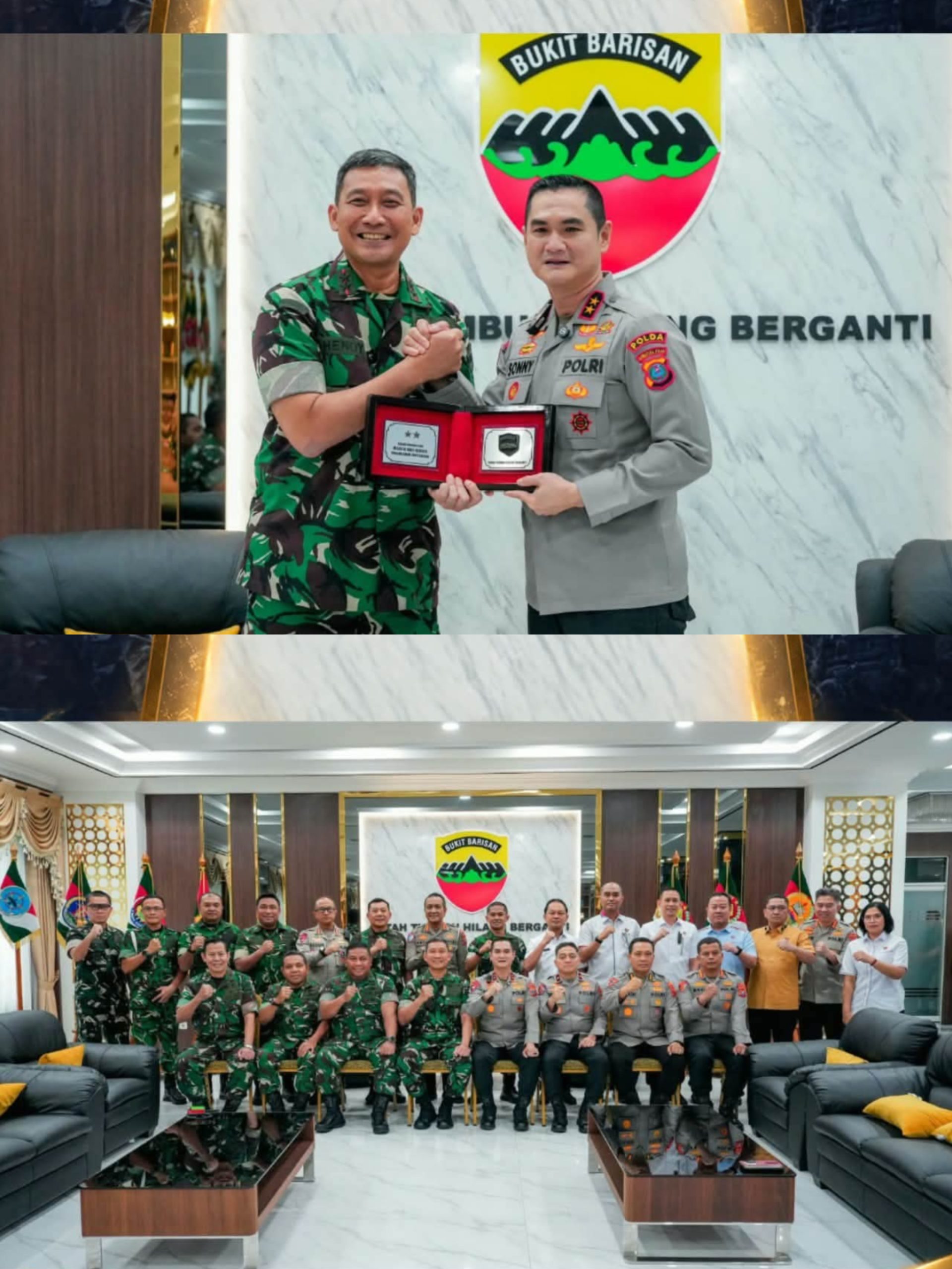 Sinergitas TNI-Polri, Kapolda Sumut Silaturahmi Ke Pangdam I/BB