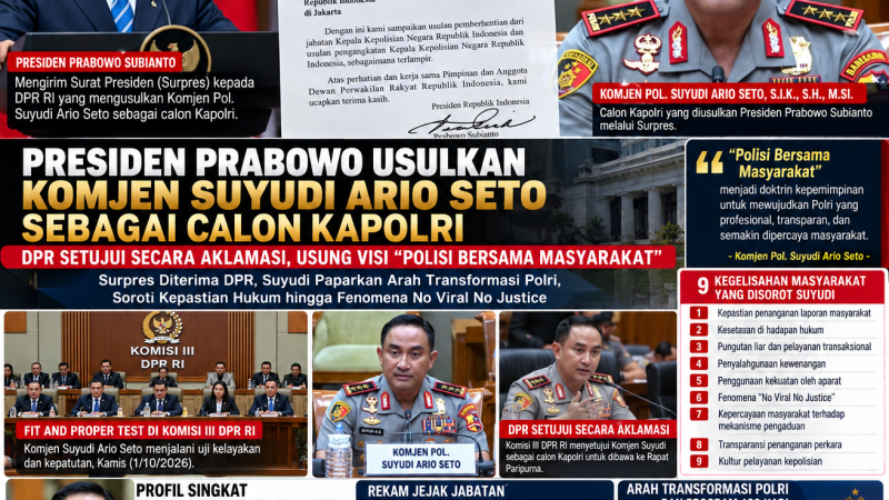 Surpres Prabowo Masuk DPR, Komjenpol Suyudi Paparkan Transformasi Polri: “Lapor Tak Harus Viral”